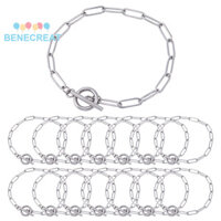 Benecreat 1 Hộp 15 Chiếc Thép Không Gỉ 304 Kẹp Giấy Dây Chuyền Vòng Tay Bộ Chuyển Đổi Móc Khóa Màu Thép Không Gỉ 7-1 / 4 inch (18.5cm)
