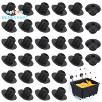 Benecreat 1 Hộp 150 Chiếc Móc Hiển Thị Nút Chặn Chốt Móc Khóa Cao Su Chốt Móc Chặn Chống Thấm Nước Chốt Móc Móc Treo Móc Chặn Rơi Lỗ Đen: 4mm