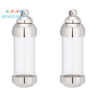 Benecreat 1 Hộp 2 Chiếc Thép Không Gỉ 304 Chai Thủy Tinh Mặt Dây Có Thể Mở Tro Lưu Niệm Mặt Dây Chuyền Tưởng Niệm Xoắn Lọ Ống Mặt Dây Cột Trong Suốt 42x13.5mm Lỗ: 1.6mm