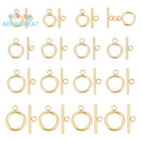 Benecreat 1 Hộp 20 Chiếc 4 Màu Thép Không Gỉ 304 Chuyển Đổi Khóa Tròn Nhẫn Mạ Vàng: 16 ~ 23x12 ~ 18x2 ~ 2.5mm Lỗ: 2.5 ~ 3mm Thanh: 18 ~ 25x7 ~ 7.5x2 ~ 2.5mm Lỗ: 3mm 5 Cái / phong cách
