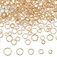 Benecreat 1 Hộp 500 Chiếc 5 Kiểu Thép Không Gỉ 304 Mở Nhảy Nhẫn Tròn Mạ Vàng 18 ~ 20 Đồng Hồ Đo 4 ~ 8x0.8 ~ 1 Mm Đường Kính Trong: 2.4 ~ 6.5mm 100 Cái / phong Cách