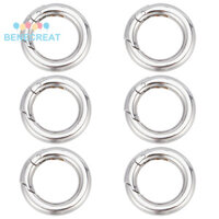 Benecreat 1 Hộp 6 Chiếc Thép Không Gỉ 304 Cổng Lò Xo Nhẫn Cho Móc Khóa Thép Không Gỉ Màu 9 Đồng Hồ Đo 3x16x3mm