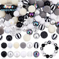 Benecreat 1 Hộp Elite DIY Trang Sức Làm Bộ Tìm Kiếm Bao Gồm Nhựa & Acrylic & Nhựa Hạt Kim Cương Giả Tròn Màu Hỗn Hợp 103 Cái / hộp