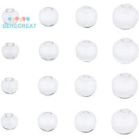 Benecreat 1 Hộp Elite khoảng 200 Chiếc 4 Kích Cỡ Mini Quả Cầu Thủy Tinh Trong Suốt Chai Chúc Chai Bóng Thủy Tinh Cho Mặt Dây Chuyền DIY Charms Stud Bông Tai Làm (Không Có Nắp)