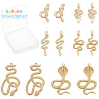 Benecreat 1 Hộp Giá Mạ Mặt Dây Hợp Kim Có Liên Kết Kết Nối Cadmium Không & Không Chì Rắn Vàng Ánh Sáng 30.5 ~ 53x14 ~ 32.5x2.5 ~ 8mm Lỗ: 1.8 ~ 2mm 12 Cái / hộp