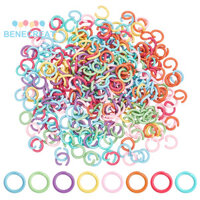 Benecreat 1 Hộp PH 320 Chiếc Nhảy Nhẫn 8 Mm Mở Nhảy Nhẫn 8 Màu Chainmail Nhẫn Trang Sức Màu Kết Nối Nhẫn 18 Đồng Hồ Đo Vòng O Không Lâu Cho Vòng Tay Vòng Cổ Dây Xích Choker
