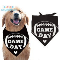 Benecreat 1 Khăn quàng cổ cho chó bằng vải Cotton Tam giác cho thú cưng Bandana Word 380x780mm