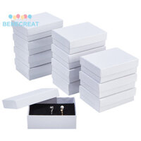 Benecreat 1 Túi 12 Chiếc Hộp Trang Sức Bìa Cứng 3.5x2.7x1,22 Inch Hộp Bảo Quản Trang Sức Có Bọt Biển Bên Trong Hộp Quà Tặng Nhỏ Có Nắp Hộp Đóng Gói Cho Vòng Cổ Vòng Cổ Bông Tai Vòng Tay