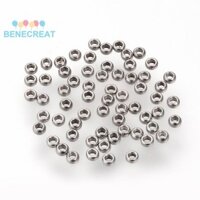 Benecreat 1000pc Chống Tarnish Thép không gỉ 304 Miếng Đệm Hạt Rondelle Thép không gỉ Màu 1.5x0.8mm Lỗ: 0.8mm