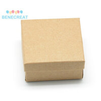 Benecreat 12 Hộp đựng đồ trang sức bằng giấy bìa cứng cho vòng cổ với miếng bọt biển màu đen bên trong vuông Tan 7x7x3.5cm