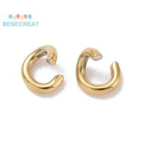 Benecreat 200pc Mạ Ion (IP) Thép không gỉ 304 Mở Nhảy Nhẫn Mạ Vàng 20 Đồng Hồ Đo 3.5x0.8mm Đường kính trong: 1.9mm