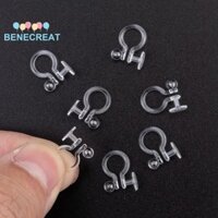 Benecreat 200pc Nhựa Kẹp Bông Tai Phát Hiện Trong Suốt 9x11mm Bóng: Khay 3mm: 5mm Lỗ: 0,6mm