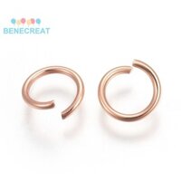 Benecreat 300pc Thép không gỉ 304 Nhảy Nhẫn Mở Nhảy Vàng Hồng 18 Máy Đo 8x1mm Đường Kính Trong: 6mm
