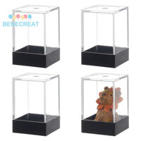 Benecreat 4 Hộp Bảo Quản Nhựa Hình Chữ Nhật Hộp Quà Tặng Màu Đen 4x4x6.9cm