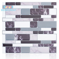 Benecreat 4 Tờ PVC Tự Dính Đánh Dấu Họa Tiết Giấy Dán Tường Cho Kệ Lót Tủ Quần Áo Ngăn Kéo Tủ Bếp Vuông Đen 25.6x27.1x0.1cm