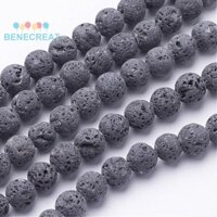 Benecreat10strand Unwaxed Bead Dây Tròn 6mm Lỗ: 1mm khoảng 62 chiếc / sợi 15.5 inch