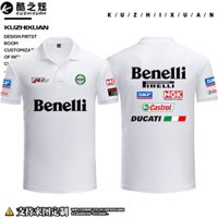 Benelli Hurricane Benelli TNT Cuộc thi cưỡi xe máy hạng nặng Cùng phong cách Nam Áo sơ mi POLO có ve áo ngắn tay Logo xe hơi nam ngắn tay Áo sơ mi POLO tay Motorcyc