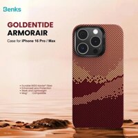 BENKS GoldenTide ArmorAir Kevlar -Ốp Lưng Siêu Mỏng Chống Sốc Chống Bám Vân Tay iPhone 16 Pro Max Sạc Không Dây Magnetic