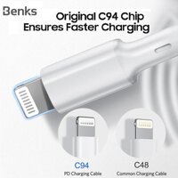 Benks M13 Original for MFi Certified C94 PD Fast Charging Data Type C to Lightning Cable Cord For iPhone Xs XS MAX XR X 8 8 Plus MacBook