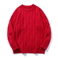 Benming Năm Áo Len Đỏ Nam Thu Đông Quốc Gia Hợp Thời Trang Jacquard Dệt Kim Mùa Đông Bé Trai Dày Ấm Áp Threa