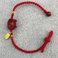 Benming Năm Cinnabar Rồng Bánh Bao Good Fortune Tag Vòng Tay Cung Hoàng Đạo Nữ Tiền Vô Hạn Dây Tay20250316