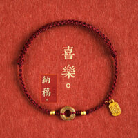 Benming Năm May Mắn May Mắn Tay Dây Cặp Đôi Vòng Tay Nữ Bện Handmade Khóa An Toàn Dây Đỏ Chuyển Vòng Chân Nam Quà Tặng20250209
