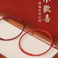 Benming Năm Vận Chuyển Dây Đỏ Tanabata Cặp Đôi Vòng Tay Bện Vòng Chân Đơn Giản Handmade Vòng Tay Quà Tặng Điều Chỉnh Học Sinh