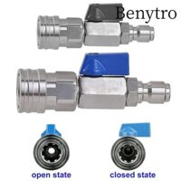 Benytro 1 Cái Máy Giặt Đầu Nối Nhanh, Công Tắc Lưu Lượng Nước Bộ Van Bi Áp Lực Cao, Thép Không Gỉ 3 / 8 1 / 4 Inch Bền Đẹp Cho Máy Giặt Điện Van Điều Khiển Ống