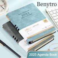 Benytro 2025 Sổ tay lập kế hoạch, Kế hoạch quản lý thời gian Sách học Sổ tay kinh doanh Notepad, Sách nhật ký có bút Gel A5 / A6 Sổ tay học tập