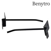 Benytro 32 Chiếc Phụ Kiện Tường Nan, Thép Không Gỉ Đen 4 '' Móc Slatwall, Bền Slatwall Bảng Móc Bán Lẻ