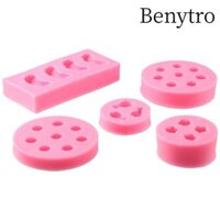 Benytro 5 Miếng Khuôn Hình Trái Cây, Khuôn Silicon Cam Dâu Tây, Khuôn Kẹo Dứa Quả việt quất thủ công cho Sôcôla