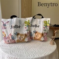 Benytro 50 Túi mua sắm quà tặng, Túi xách cửa hàng quần áo hoạt hình dễ thương, Túi nhựa Túi đựng đồ mua sắm dày ngoài trời