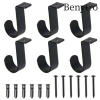 Benytro 6 Thanh treo rèm trần, Giá đỡ thanh treo rèm 3 màu hạng nặng, Dung tích chịu lực mạnh Phù hợp cho thanh 1 Inch Giá đỡ thanh phần cứng cửa sổ Phòng khách