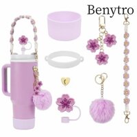 Benytro 7 Chiếc Cốc Silicon Boot, Tay Cầm Dây Đeo Chống Trơn Trượt Nắp Chai, Quà Tặng 30 & 40 Oz Cup Móc Khóa Phụ Kiện Chai Nước Cho Bộ Phụ Kiện Cốc