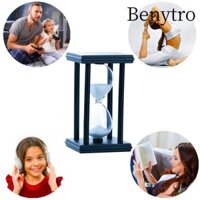 Benytro Đồng hồ cát BENYTRO, Đồng hồ cát trắng cổ điển, Đồng hồ cát cát màu đen lớn 30 phút Đồng hồ cát Trang trí phòng khách