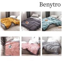 Benytro Làm Mát Mùa Hè Chăn, Vải Làm Mát Chăn Cotton Nhẹ, Thoải Mái Mịn Màu Trơn Vải Làm Mát Điều Hòa Phòng