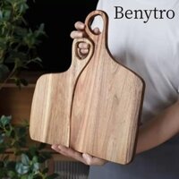 Benytro Tray Steak Board, Bảng Pizza đen tinh tế bằng gỗ, Bảng bánh mì bít tết gia đình bền bỉ sáng tạo