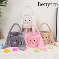 Benytro Túi đựng thỏ Phục sinh BENYTRO, Túi đựng kẹo trứng trang trí tiệc Túi xách thỏ, Tai dài Phục sinh vui vẻ dễ thương sang trọng Bao bì quà tặng dung tích lớn Punch Quà tặng tiệc trẻ em