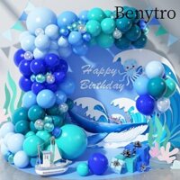 Benytro Under The Sea Balloon Arch, Teal Royal Blue Balloon Arch Kit, Trang trí tiệc Xanh nhạt Bé trai Đại dương