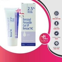 Benzac AC gel (30g) gel trị mụn 5% benzoyl peroxide & 2.5% Ấn Độ - chấm mụn viêm, sưng, mụn mủ
