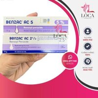 Benzac Thái gel (15g / 60g) gel trị mụn 5% benzoyl peroxide & 2.5% AC- chấm mụn viêm, sưng, mụn mủ