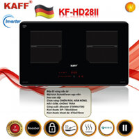 Bếp 2 Từ KAFF KF-HD28II, Mặt kính Schott Ceran Made in Germany siêu bền, chịu lực chịu sốc nhiệt, Chức năng Booster