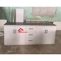 [BẾP 2M] Tủ kệ bếp nhựa Đài Loan mặt gạch dễ vệ sinh - chống mối ẩm giá xưởng freeship HCM