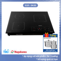 Bếp 3 Âm 2 Từ - 1 Hồng Ngoại Premium Nagakawa NAG1253M 59 cm - Hàng Chính Hãng