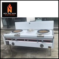 Bếp á họng đất, bếp xào họng đất có quạt thổi, Bếp gas quạt thổi họng đất 1m8 (2 họng 1 bầu nước)