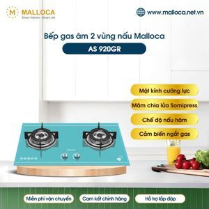 Bếp gas âm Malloca AS-920GR (AS-920-GR) - Bếp đôi