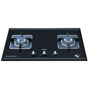 Bếp gas âm Malloca AS-9402B (AS-9402-B) - Bếp đôi - Công suất: 2x3.8KW , Kích thước bếp: W850 x D490 x H75mm