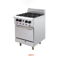 Bếp âu 4 họng có lò nướng dùng gas DRO4-17