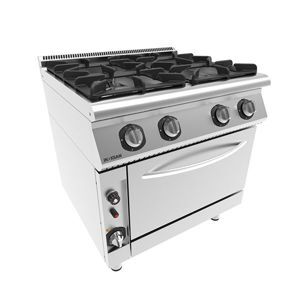 Bếp âu 4 họng có lò nướng Inoksan INO-7KG