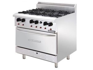 Bếp âu 6 họng có lò nướng Berjaya DRO6-17